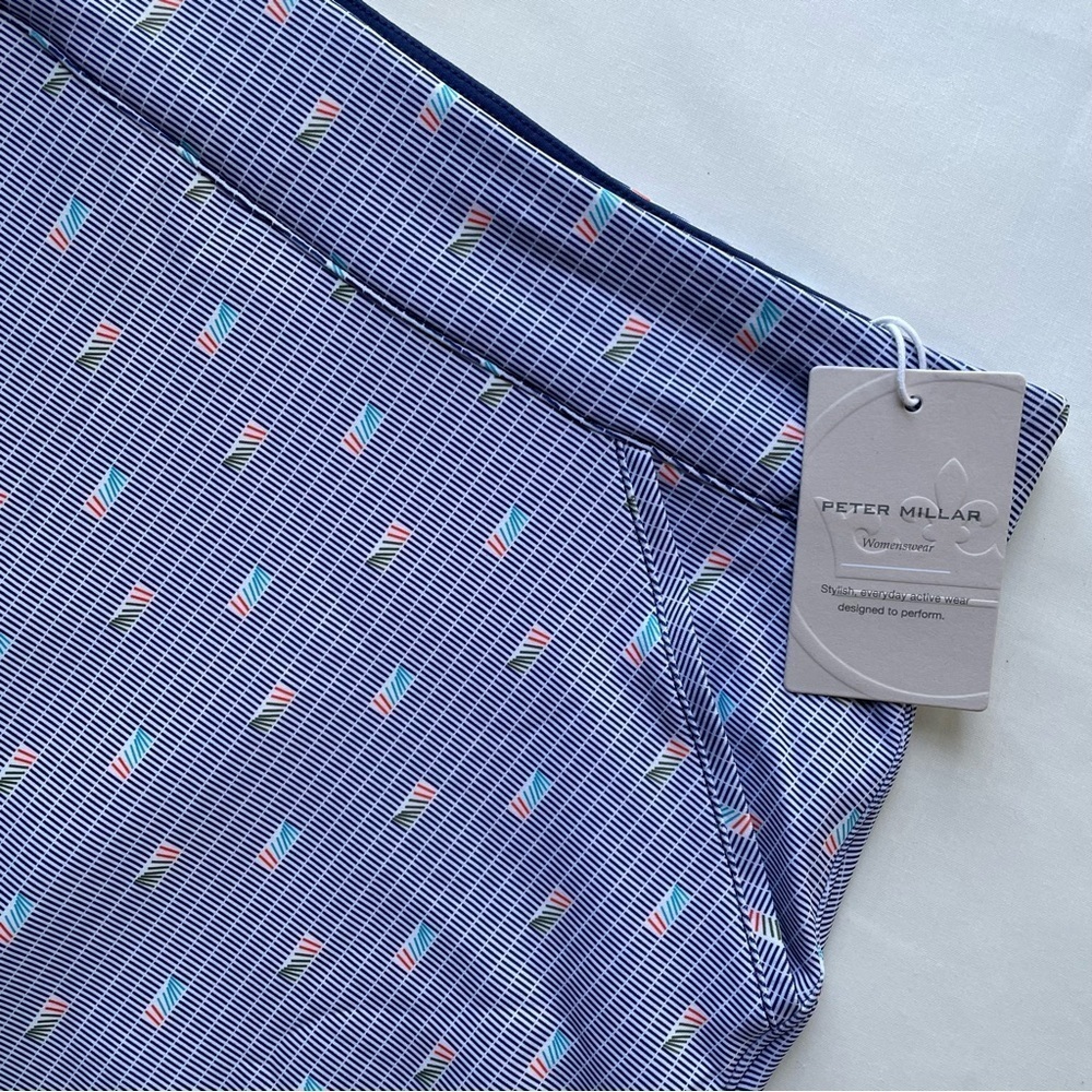 NWT Peter Millar Alice Petal Hem Dominoes Sport Skort XS